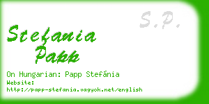 stefania papp business card