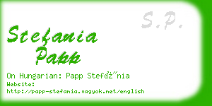 stefania papp business card